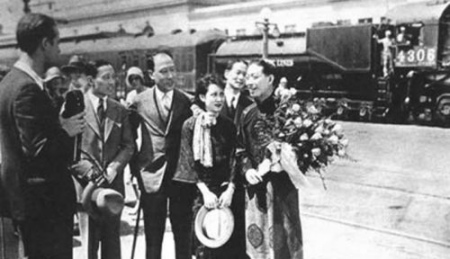1930年，來美演出的梅蘭芳受到華人華僑的熱烈歡迎（資料圖）
