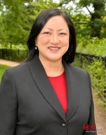 圖為侯任伊州眾議院第二選區(qū)議員的馬靜儀博士。（美國《僑報》）