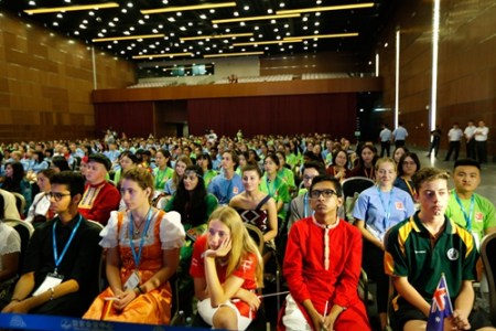 “2016國際學生北京夏令營”開營儀式現(xiàn)場 攝影：丁柏明