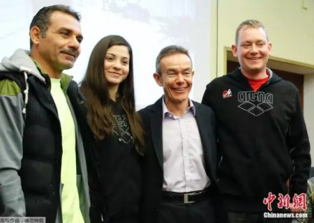 當(dāng)?shù)貢r間3月18日，Yusra Mardini在德國柏林參加新聞發(fā)布會