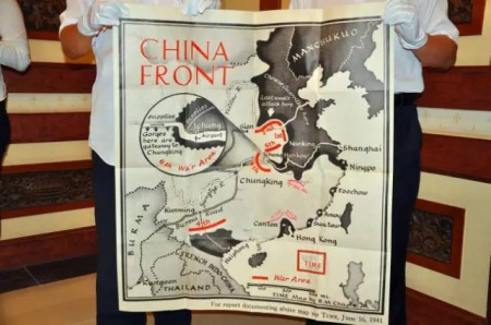 英文版中國(guó)抗戰(zhàn)前線示意圖