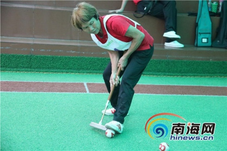 海南省全民健身運(yùn)動(dòng)會(huì)第四屆門球公開賽在海口舉行。南海網(wǎng)記者 陳望 攝