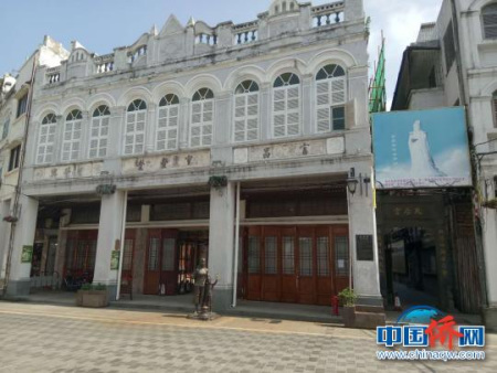 未來的天后宮入口位于中山路臨街，可從長堤路遠眺。