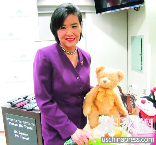 國(guó)會(huì)眾議員趙美心。(美國(guó)《僑報(bào)》/翁羽 攝)