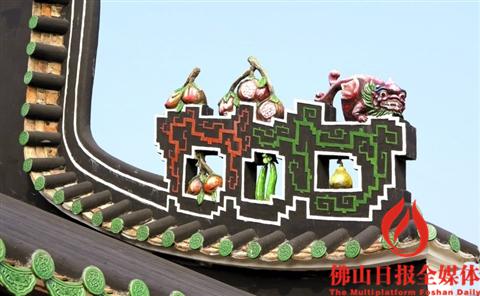 黃兵強灰塑作品《福祿壽》。 