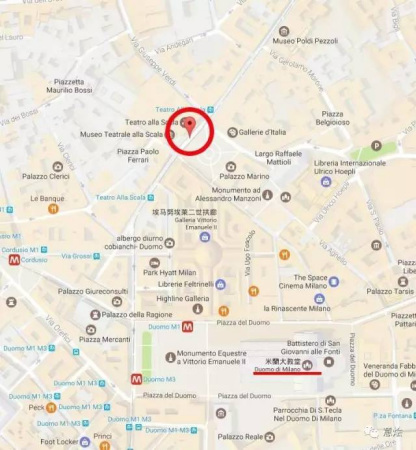 米蘭“張瑤送別會”舉辦地點。(歐洲時報制圖)