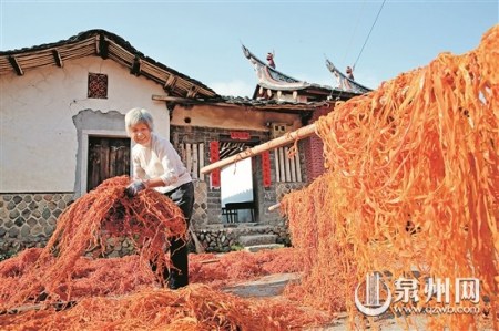 柿皮也是寶，曬干后是家禽家畜的好飼料。