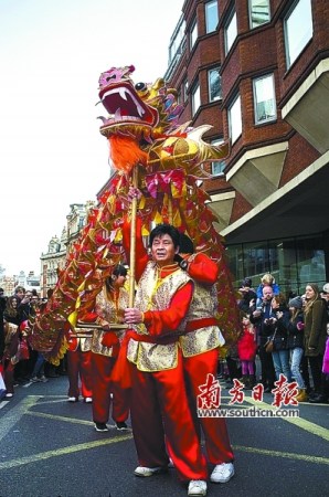 倫敦春節(jié)巡游。
