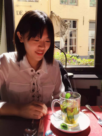 留法學生姜婉茹。(法國《歐洲時報》/黃冠杰 攝)