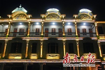  汕頭老市區(qū)西堤路的騎樓經(jīng)過(guò)修復(fù)，重現(xiàn)昔日光彩。楊立軒 攝