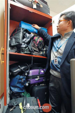 中國游客留下的箱包