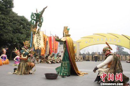 大祭祀儀式彩排現(xiàn)場(chǎng)。　鐘欣 攝