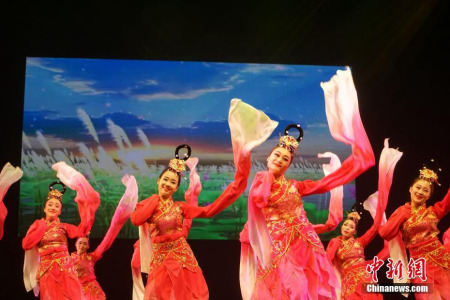 舞蹈表演《漢風(fēng)舞韻》。 <a target='_blank' >中新社</a>記者 付強(qiáng) 攝