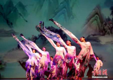 圖為舞蹈《太極印象》。 <a target='_blank' >中新社</a>記者 付強 攝