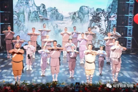 《禪武迎春》，匈牙利禪武聯(lián)盟表演。（匈牙利《新導報》）