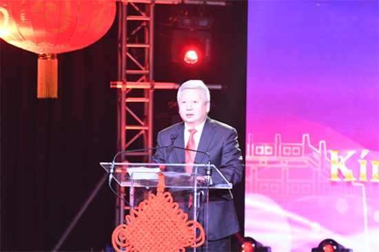 中國駐匈牙利大使段潔龍致辭。