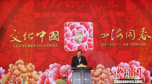 印尼中華總商會副總主席、執(zhí)行主席張錦雄致辭。林永傳 攝