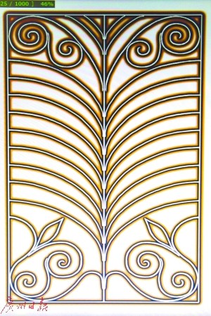 開枝散葉窗花：兩邊對稱的枝葉，新蕊初開，寓意開枝散葉，而且是“孖仔”，很樸實的傳宗接代的祈愿。