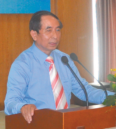 越南翻譯家、越中友好協(xié)會副會長阮榮光。 　　本報記者 劉 剛攝