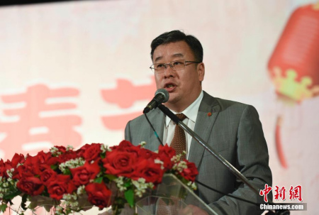 中國駐圣保羅總領(lǐng)事宋揚(yáng)致辭。 <a target='_blank' >中新社</a>記者 莫成雄 攝