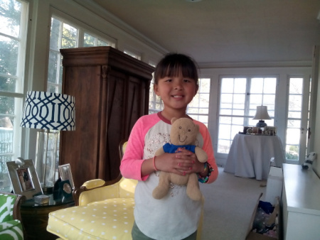 布萊絲的唇裂已經(jīng)基本治愈。（美國(guó)《世界日?qǐng)?bào)》/韓杰 攝）