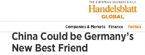 德國《商報》報道截圖