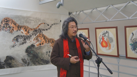 邢春來致辭。(圖片來源：本文圖片均由歐洲時報記者張云茜 攝)