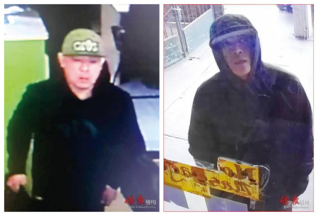 在網(wǎng)吧作案的兩位嫌疑人。（美國(guó)《僑報(bào)》）