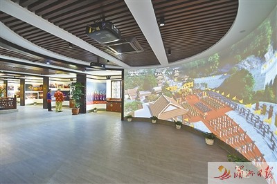 會(huì)館內(nèi)一些展區(qū)使用高科技呈現(xiàn)媽祖文化。