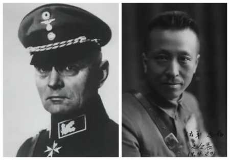 左為亞歷山大·馮·法爾根豪森，右為錢卓倫