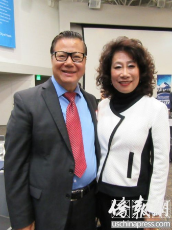 圣蓋博市廖議員認(rèn)為關(guān)鍵決定權(quán)還是在洛縣第五區(qū)政委員巴格手上。(美國(guó)《僑報(bào)》/翁羽 攝)