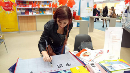 中國展臺。(希臘《中希時報》資料圖)