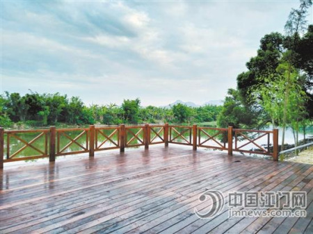 河堤觀光道中還有濕地觀景平臺(tái)。