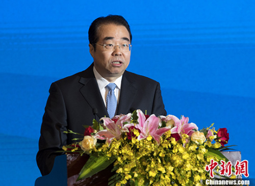 資料圖：6月13日，第二屆世界華僑華人工商大會(huì)在北京圓滿落幕，中國(guó)國(guó)務(wù)院僑辦黨組書記、副主任許又聲在閉幕式上對(duì)大會(huì)成果進(jìn)行總結(jié)。<a target='_blank' >中新社</a>記者 侯宇 攝