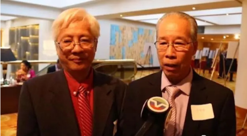 羅省中華會(huì)館共同主席馬培道和方杰洲