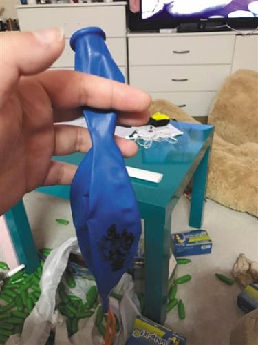 韓夢溪打氣的氣球。受訪者供圖