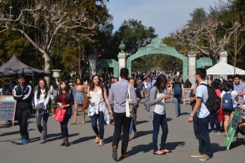 圖為柏克萊校門口。(美國《世界日報》記者劉先進／攝影)