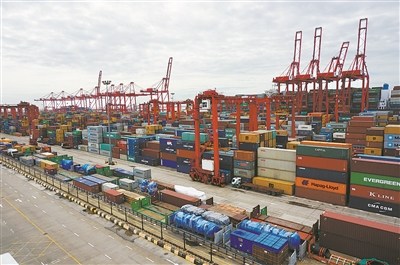 斯里蘭卡科倫坡招商碼頭。（馮瑄 攝）