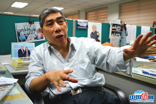 菲華商聯(lián)總會(huì)名譽(yù)理事長(zhǎng)、馬尼拉華助中心主任莊前進(jìn)。（圖片均由作者提供）