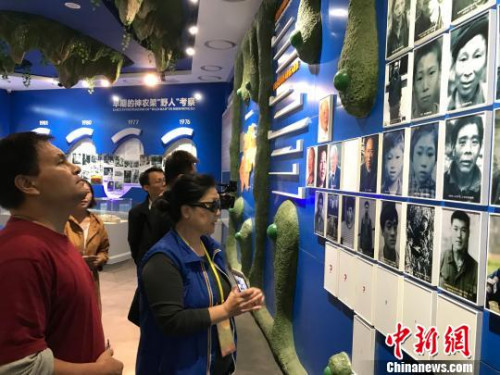 海外華文媒體代表參觀生態(tài)科普館，聚焦野人之謎?！《瓡员蟆z