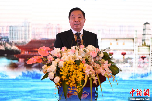 9月10日，第九屆世界華文傳媒論壇在福州開幕。全國人大常委會副委員長兼秘書長王晨出席開幕式并致辭。<a target='_blank' >中新社</a>記者 王東明 攝