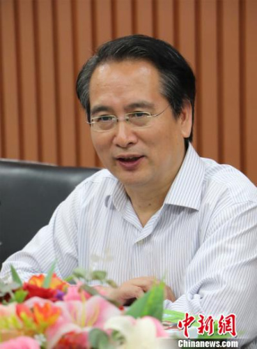 圖為：譚天星寄語<a target='_blank' >中新社</a>浙江分社的采編隊伍?！⊥鮿?攝