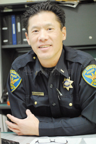 資料圖：在金山華埠土生土長的易文耀獲晉升為分局長職級。(美國《世界日報》/李秀蘭 攝)