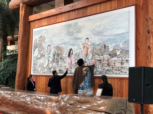 “托起和平臂膀 放飛和平夢(mèng)想”簽名現(xiàn)場(chǎng)