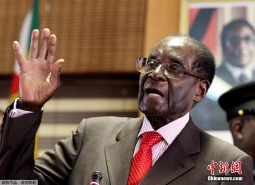 津巴布韋總統(tǒng)穆加貝 資料圖。