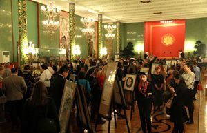 招待會(huì)現(xiàn)場(chǎng)的畫(huà)展。