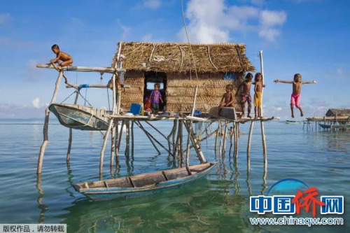 “相機(jī)攝”馬來(lái)西亞仙本那，跳水的女孩用巴夭語(yǔ)喊著“I CAN FLY”，就變戲法一樣跳下水去。