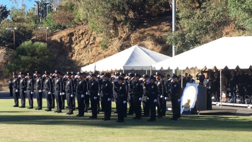 38名新警員畢業(yè)。(美國《世界日報》記者王若然／攝影)