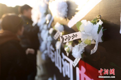 12月12日，第四個(gè)國(guó)家公祭日在即，一場(chǎng)主題為“勿忘山河血，追思中華靈”的活動(dòng)在南京師范大學(xué)仙林校區(qū)敬文廣場(chǎng)舉行，展出了該校大學(xué)生創(chuàng)作的國(guó)家公祭日主題優(yōu)秀書(shū)畫(huà)作品、明信片作品以及抗戰(zhàn)老兵訪談留影，同時(shí)開(kāi)展“白花表哀思”活動(dòng)，緬懷在南京大屠殺中遇難的30萬(wàn)同胞，祈愿世界和平。泱波 攝