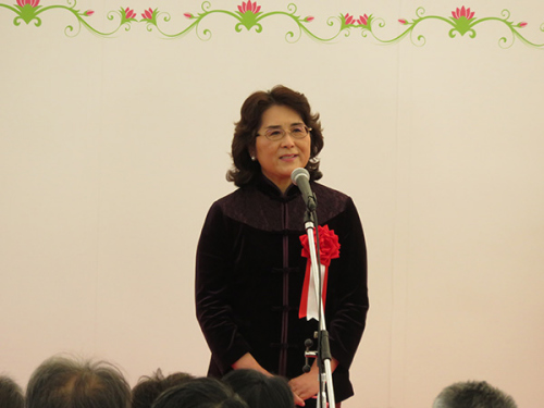 汪婉參贊在慶祝會(huì)上致辭